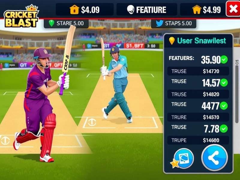 Cricket King Blast user statistics